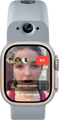 Vista 8 de Wristcam - Smartband con cámara modular y certificación Apple MFi para Apple Watch, cámaras de 8 MP + 2 MP, fotos 4K, grabaciones de 1080p, Negro