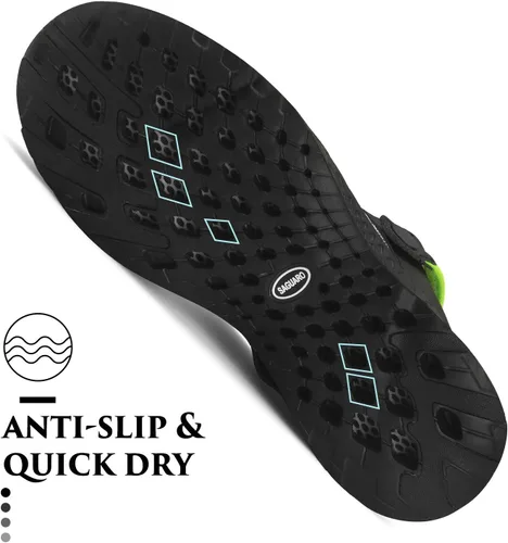 Vista 6 de SAGUARO - Zapatos de jardín de secado rápido para hombre y mujer, ligeros y transpirables. Zuecos de jardinería, sandalias de agua y malla
