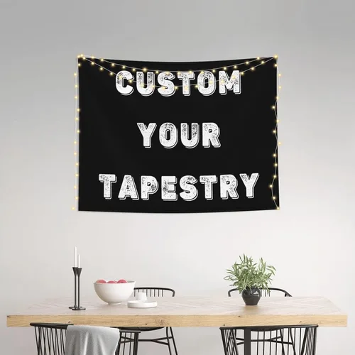 Vista 3 de Tapiz personalizado para cargar imágenes para colgar en la pared, telón de fondo personalizado con foto y texto, carteles personalizados