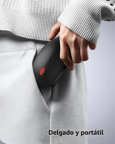 Vista 6 de Ratón inalámbrico, mini mouse inalámbrico delgado de 2.4G, agarres ergonómicos, 5 niveles ajustables 4000 DPI, pequeños ratones ópticos portátiles