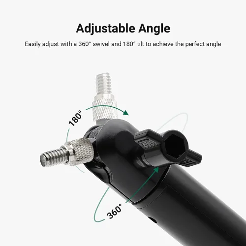 Vista 5 de Holicfun Soporte de pared universal para panel solar para Ring, Eufy, Arlo, Wyze, Reolink y más, brazo de montaje extendido, ajustable en múltiples