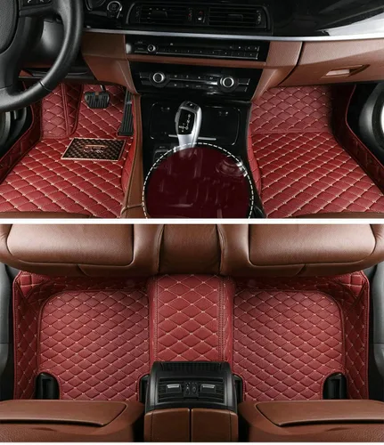 Vista 17 de ARAAO Alfombrillas de automóvil personalizadas para hombres y mujeres, sedán, SUV, automóvil, deportivo, antideslizantes, de lujo, (todo negro)