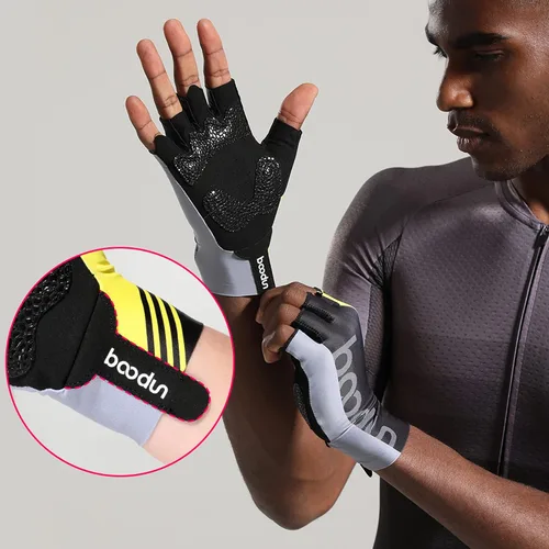 Vista 4 de YOSUNPING Guantes de ciclismo de carretera para hombres y mujeres guantes de ciclismo antideslizantes sin dedos para fitness ciclismo entrenamiento