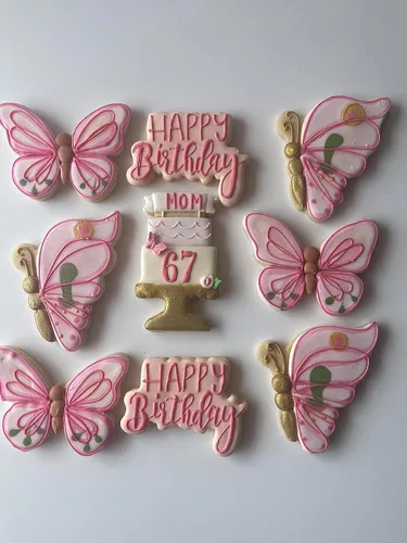 Vista 8 de LUBTOSMN Juego de 5 cortadores de galletas de mariposa Fondant