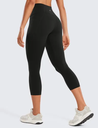 Vista 2 de CRZ YOGA Butterluxe - Leggings capri de entrenamiento con bolsillos de 21 pulgadas, cintura alta, gimnasio, atletismo, para mujer