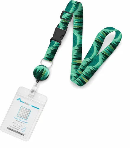 Vista 20 de Cordón de barco de crucero, con cordón de identificación ajustable con cierre desmontable, soporte impermeable para tarjetas de identificación
