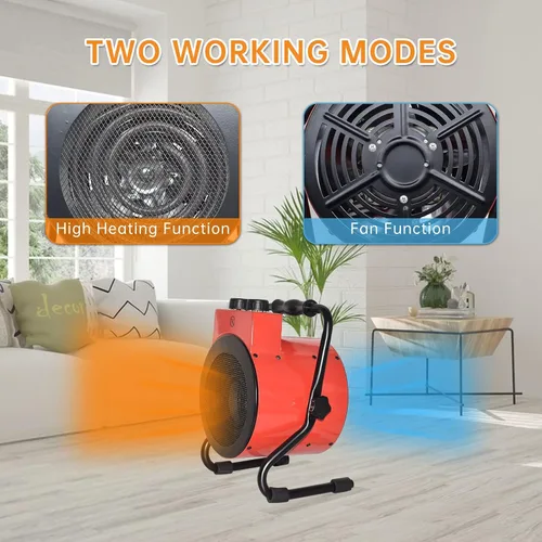 Vista 2 de Calentador eléctrico de invernadero con control de termostato digital, ventilador portátil para casa verde, tienda de cultivo, sala de flores