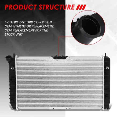 Vista 3 de Auto Dynasty Radiador compatible con 00-05 Buick Lesabre Pontiac Bonneville 3.8L V6 AT, DPI 2347 Radiador de enfriamiento de 1 fila estilo fábrica