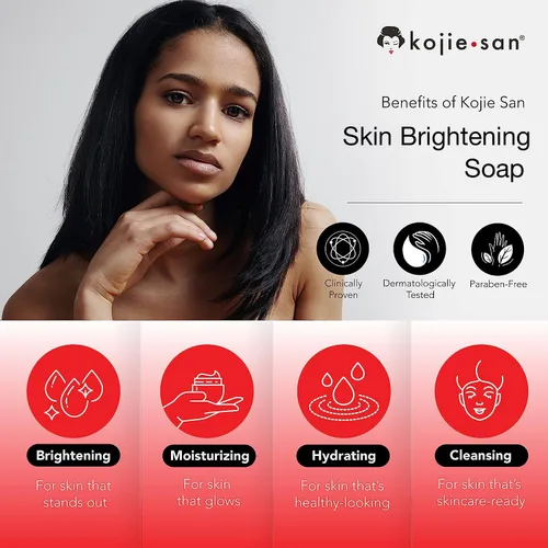 Vista 2 de Kojie San DreamWhite Soap - Jabón de ácido kójico iluminador de la piel y antienvejecimiento que reduce la inflamación, gérmenes hiperpigmentación