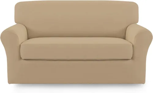 Vista 40 de Easy-Going - Funda elástica de microfibra de 2 piezas para sofá, funda suave de elastano, lavable, parte inferior elástica, protector para muebles