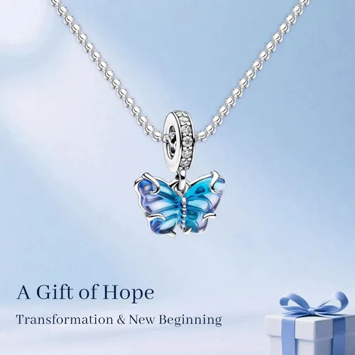 Vista 2 de Annmors Silver Charms for Bracelets 925 Sterling Dragonfly Family Heart Love Dangle for Women Bracelet & Necklace Pendant