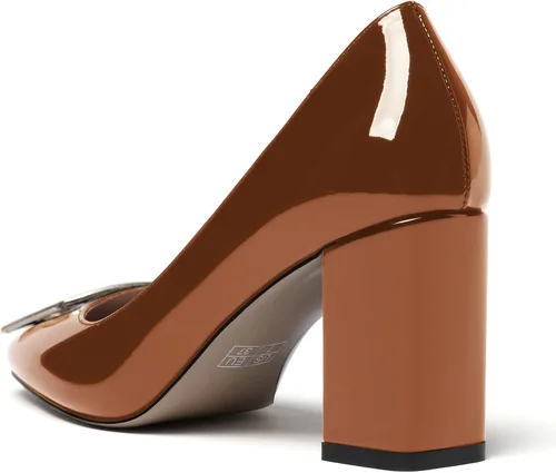 Vista 7 de WAYDERNS Zapatos de tacón alto con puntera cuadrada para mujer, de 3 pulgadas