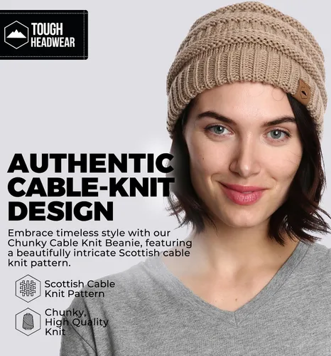 Vista 49 de Gorro de punto para mujer, cálido y suave, elástico, para clima frío de Tough Headwear