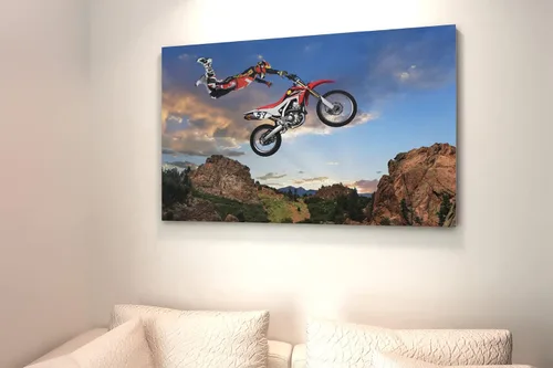 Vista 7 de Póster de motocross Rider Freestyle Stunt - Decoración moderna para habitación, dormitorio, cueva de hombre, sala de juegos, motocross bike póster