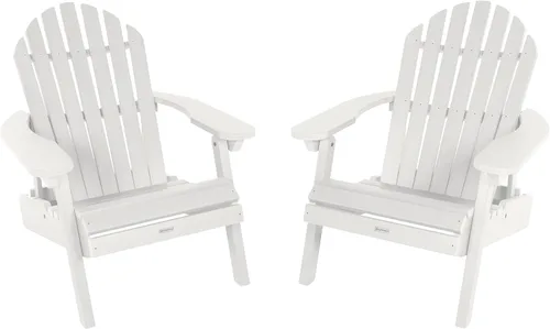 Vista 12 de highwood AD-KITCHL6-BKE Hamilton - Sillas Adirondack plegables y reclinables, juego de 2 piezas, color negro
