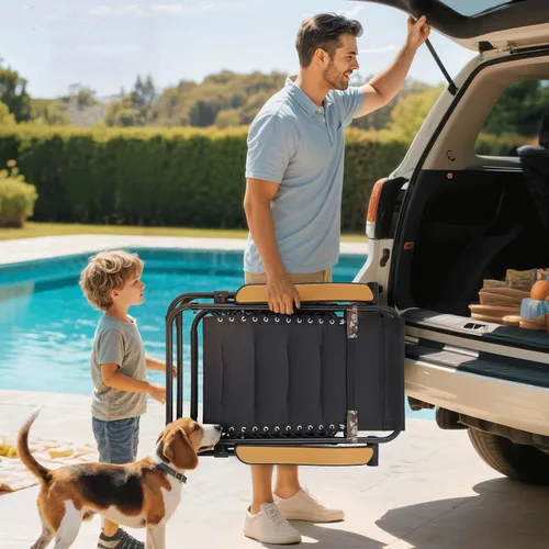 Vista 5 de Magshion Zero Gravity - Juego de 2 sillas reclinables para patio al aire libre con bandeja lateral, reclinables ajustables antigravedad