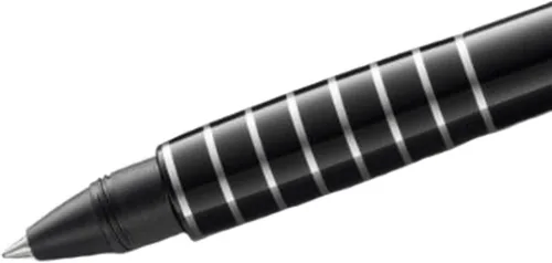 Vista 2 de Lamy Acento Negro Brillante Acabado Rodio Anillos Grip Rollerball Pen - L398-LD