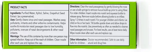 Vista 3 de Xlear Spray Nasal de Solución Salina Natural con Xylitol para Niños - Descongestionante Diario, Hidratante Nasal, 0,75 fl oz (Paquete de 1)