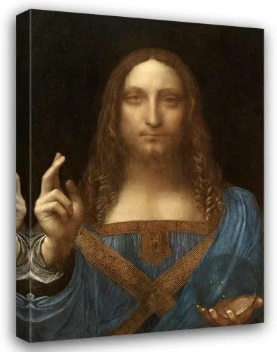Vista 7 de Da Vinci, Leonardo 15x18 Black Modern Framed and Double Matted Museum Art Print Titled Salvator Mundi