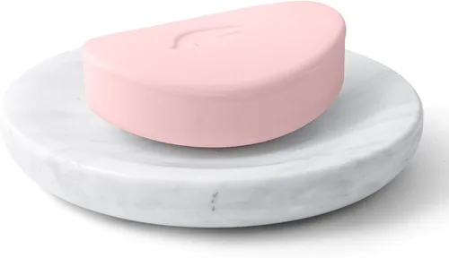 Vista 9 de Jaboneras de Mármol de Piedra Travertino Natural Soporte de Esponja para Baño, Bañera, Ducha, Fregadero de Cocina, Caja de Jabón Redonda Artesanal