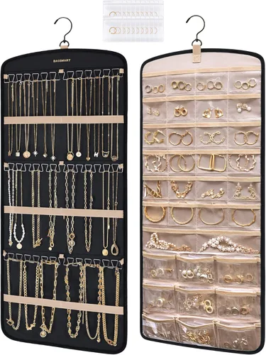 Vista 9 de Bolsas para joyería BAGSMART 50 piezas, pequeñas bolsas con cierre de cremallera para anillos, 5 x 7.6 cm, PVC, para empaquetado de aretes
