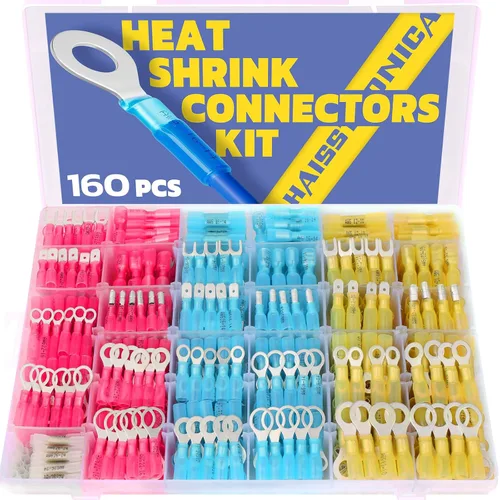 Vista 11 de haisstronica 120 PCS Conectores de Cable Termorretráctil - Conectores de Empalme Termorretráctiles de Grado Marino - Kit de Conectores Eléctricos