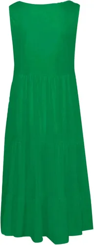 Vista 5 de Lisgai Vestido de verano para mujer, sin mangas, acampanado, cuello redondo, mini vestido liso, degradado, suelto, corto, plisado, vestido de verano