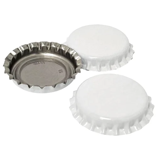 Vista 4 de Tapas de botella de corona absorbentes de oxígeno blanco para elaboración casera, 144