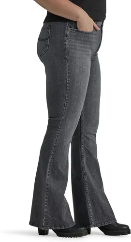 Vista 2 de Lee Jeans acampanados legendarios de talle medio para mujer, talla grande