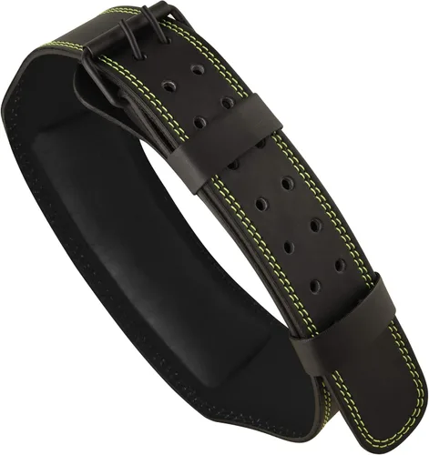 Vista 2 de VELO Cinturón de cuero de 4 pulgadas para levantamiento de pesas, correa de soporte de espalda para gimnasio, ejercicio físico para entrenamientos