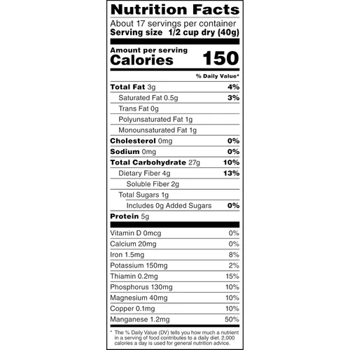 Vista 8 de Quaker - Avena Gluten Free Old Fashioned Rolled (sin gluten), Non GMO Project Verified (verificada como alimento no transgénico), bolsas resellables