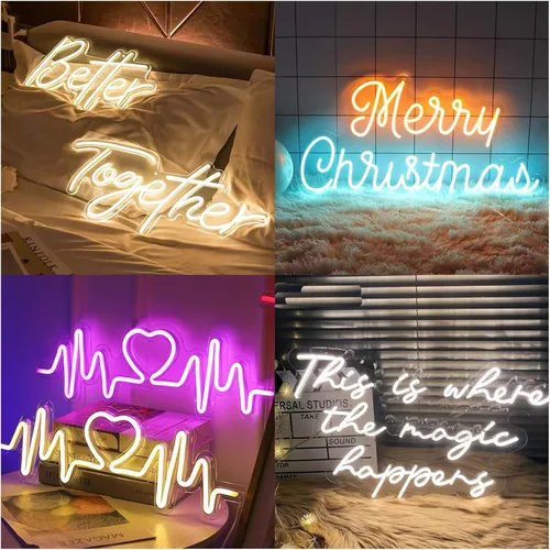 Vista 4 de Letrero de neón con texto en inglés "Your Are Like Really Pretty Neón", letreros de luz LED de neón para decoración de pared, dormitorio