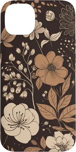 Vista 15 de Hazelnut Brown Wildflower Floral Flower Design Case for iPhone 17