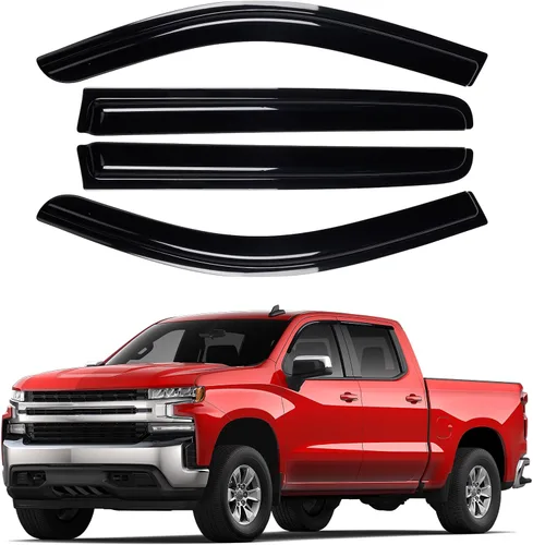 Vista 30 de Canvcle 4Runner - Protectores de lluvia – Viseras de ventana para Toyota 4Runner 2010-2024, deflectores de viento de ventana lateral con cinta