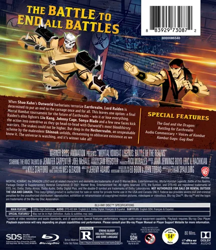 Vista 3 de Mortal Kombat Legends Battle of the Realms (Blu-ray)