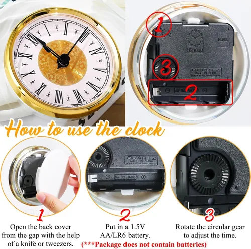 Vista 5 de YWHL Regalos de Reloj del 10º Aniversario de Boda para Parejas, Regalo de Cristal de Feliz 10 Años de Aniversario para Ella y Él, Regalos de Reloj