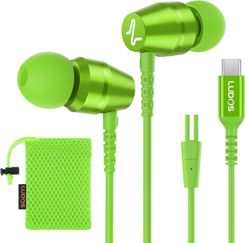 Vista 33 de LUDOS OMNITONE Auriculares con cable in-ear, 5 años de garantía, auriculares con micrófono, conector de 3.5 mm, auriculares con cable