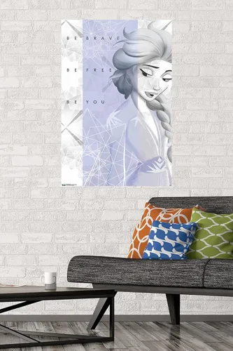 Vista 2 de Trends International Disney Frozen 2 - Póster de pared de Elsa, 22.375 x 34 pulgadas, versión sin marco