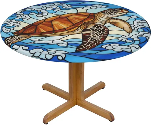 Vista 56 de Decorative Round Tablecloth Fitted Elastic 26" - 30" Butterfly Waterproof Table Cloth Cover Stretch Table Pad Cover for Parties Weddings Banquet