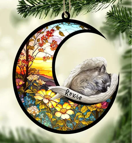 Vista 88 de Atrapasoles conmemorativo personalizado para perros, adorno navideño de Airedale Terrier, recuerdo por pérdida de mascota, regalos conmemorativos