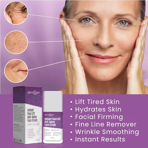 Vista 4 de Crema de estiramiento facial instantáneo – Solución antienvejecimiento para cuello, pecho y piel flácida – Crema de estiramiento facial reafirmante