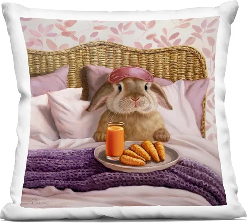 Vista 10 de Stupell Industries - Breakfast in Bed Puppy Indoor Pillow, 18 x 18 - Made in USA - By Lucia Heffernan