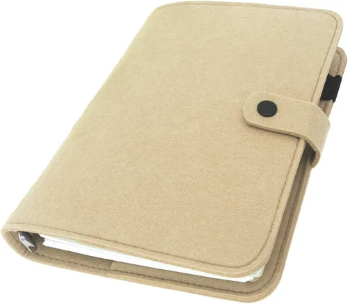 Vista 16 de Carpeta de fieltro A5 con páginas y juego de bolsillos para carpeta, color menta aguamarina
