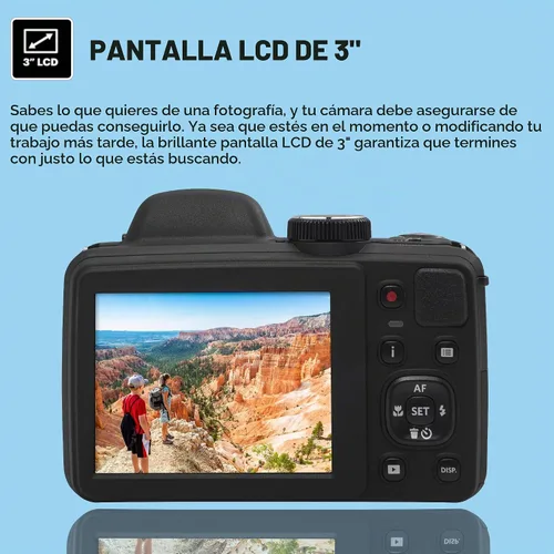 Vista 4 de Kodak PIXPRO AZ405 - Funda para cámara digital, color negro, para apuntar y disparar, tarjeta de memoria SD de 32 GB, baterías recargables