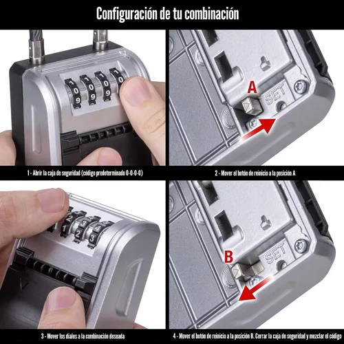 Vista 8 de Master Lock Caja de llaves de alta capacidad, dial de combinación, cable removible