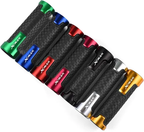 Vista 6 de Universal for Y&AMAHA Xmax 125 250 300 400 Motorcycle Handlebar Grips Racing Handle Grips Aluminium Comfortable Soft Rubber Hand Bar Grip