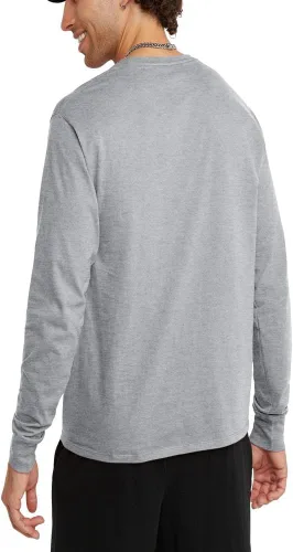 Vista 2 de Champion Camiseta para hombre, camiseta clásica de manga larga, cómoda, suave para hombre (regular o grande y alto)