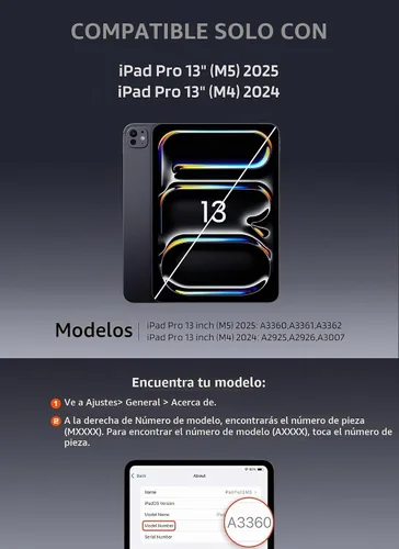 Vista 2 de SUPCASE Funda para iPad Pro de 13 pulgadas M5/M4 2025/2024 con soporte