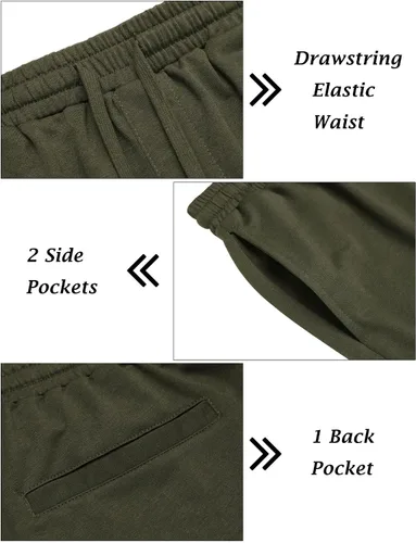 Vista 6 de COOFANDY Conjunto deportivo de 2 piezas con capucha para hombre, manga corta, casual, deportivo, con capucha y pantalones cortos