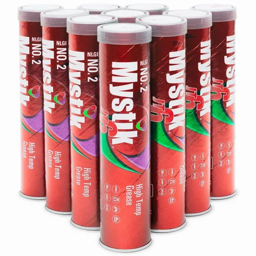 Vista 7 de Mystik JT-6 Tubo de grasa de alta temperatura para pistola de engrase, complejo de litio rojo multiusos, NLGI 2, grasa para rodamientos de rueda, 14